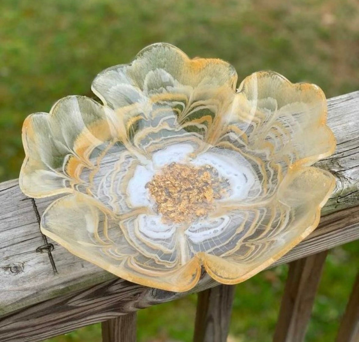 14 inches flower shape silicone mold for resin tray