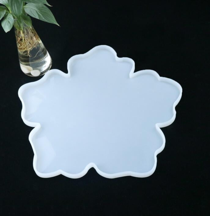 14 inches flower shape silicone mold for resin tray
