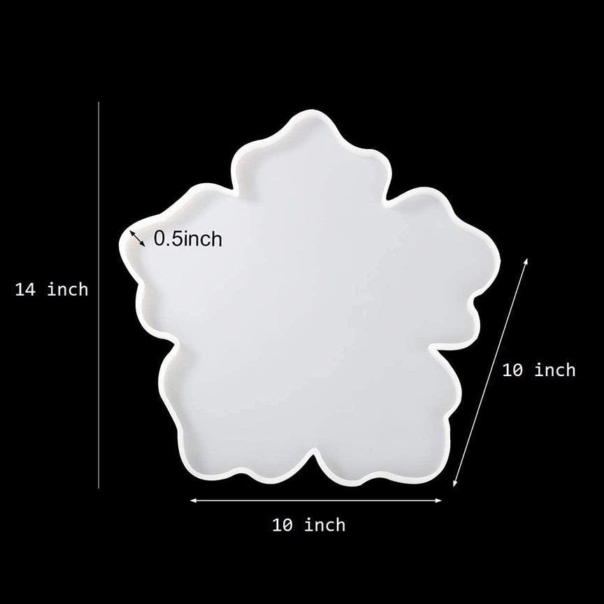 14 inches flower shape silicone mold for resin tray
